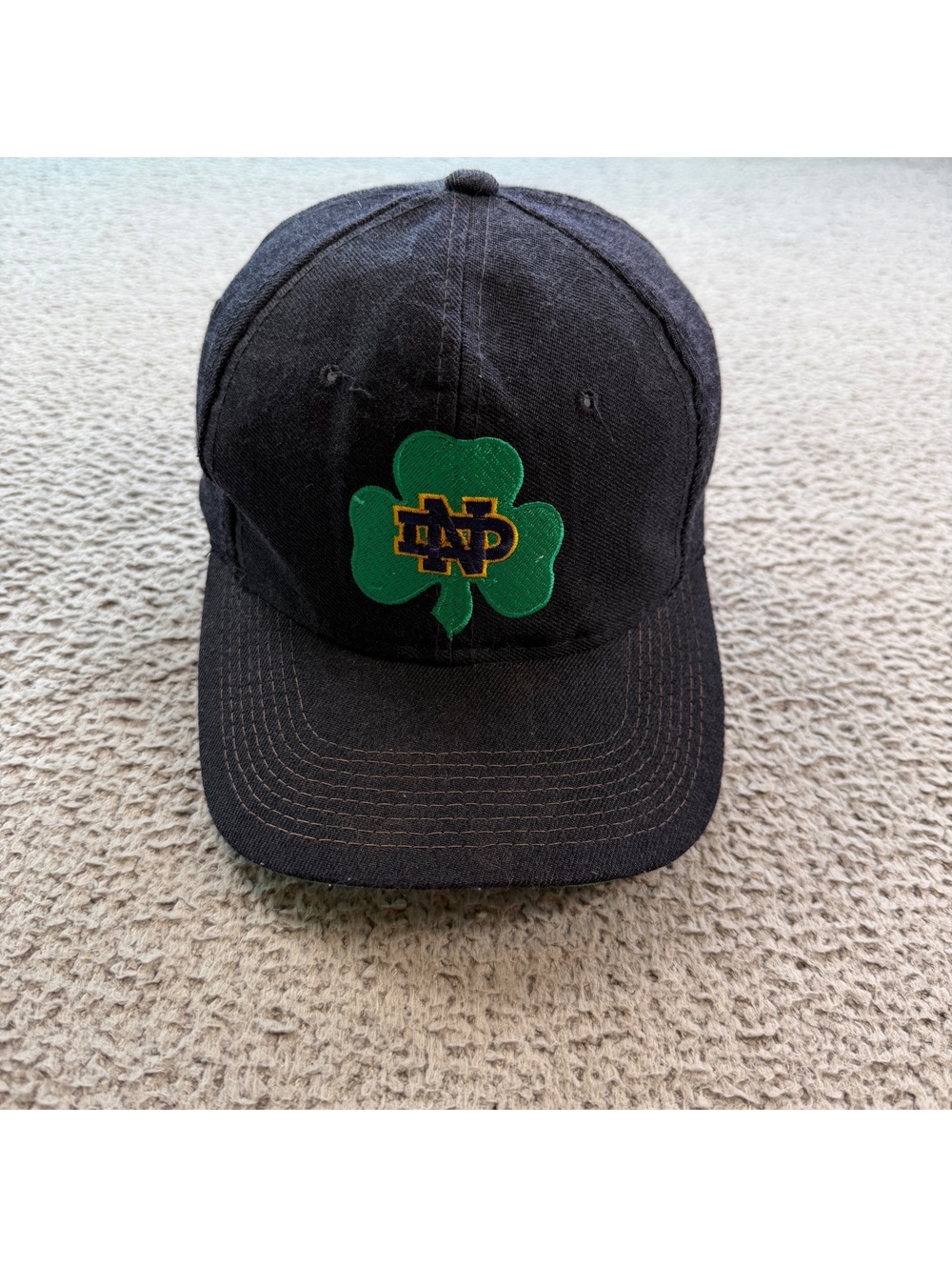 Vintage 90s Notre Dame Fighting Irish The Game Shamrock Snapback Hat Korea